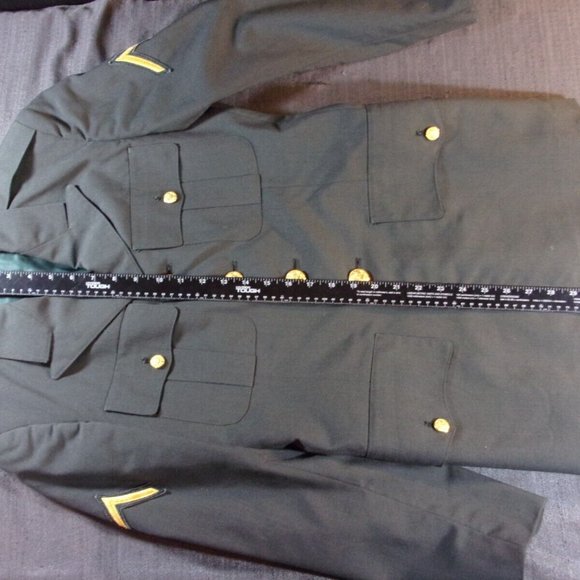 DLA U.S. ARMY DRESS GREEN CLASS A JACKET UNIFORM TROPICAL AG-344 35R EC 1156 - Picture 8 of 12